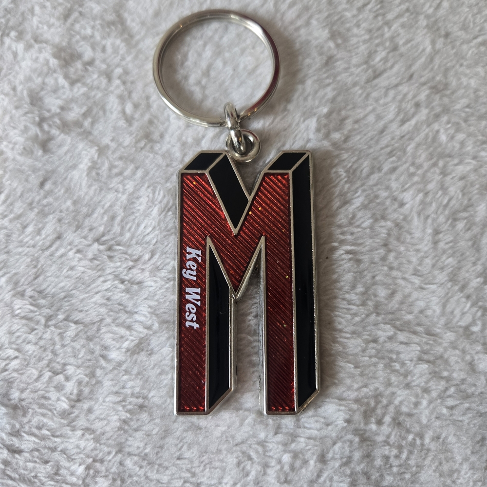 Key West Red and Black Keychain